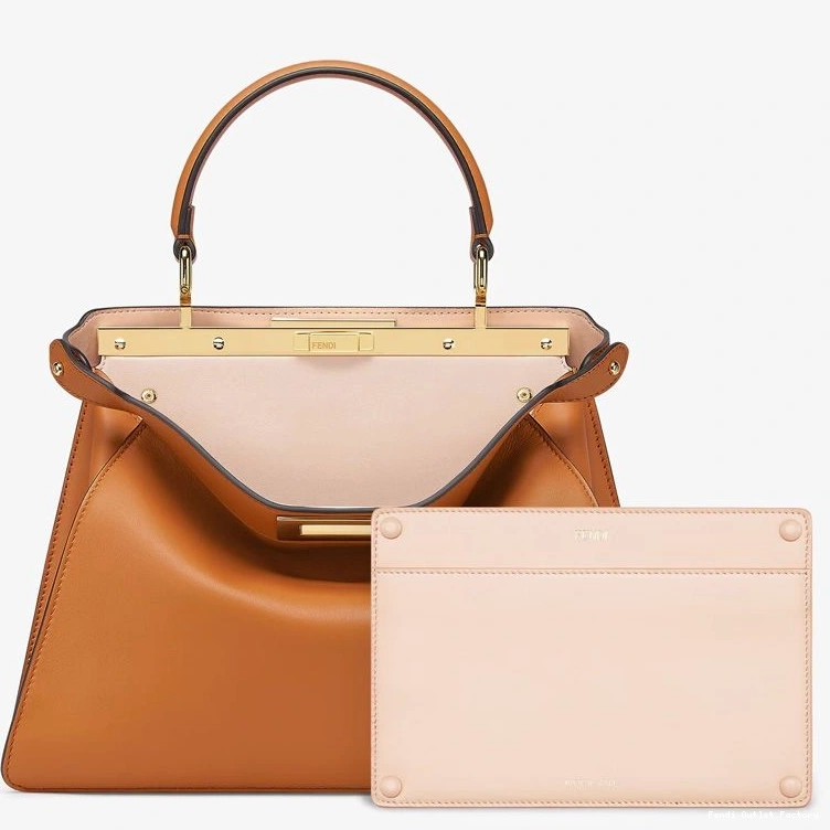 Affordable HOT ISeeU Medium In Laether Peekaboo Brown Nappa Bag Fendi 0805